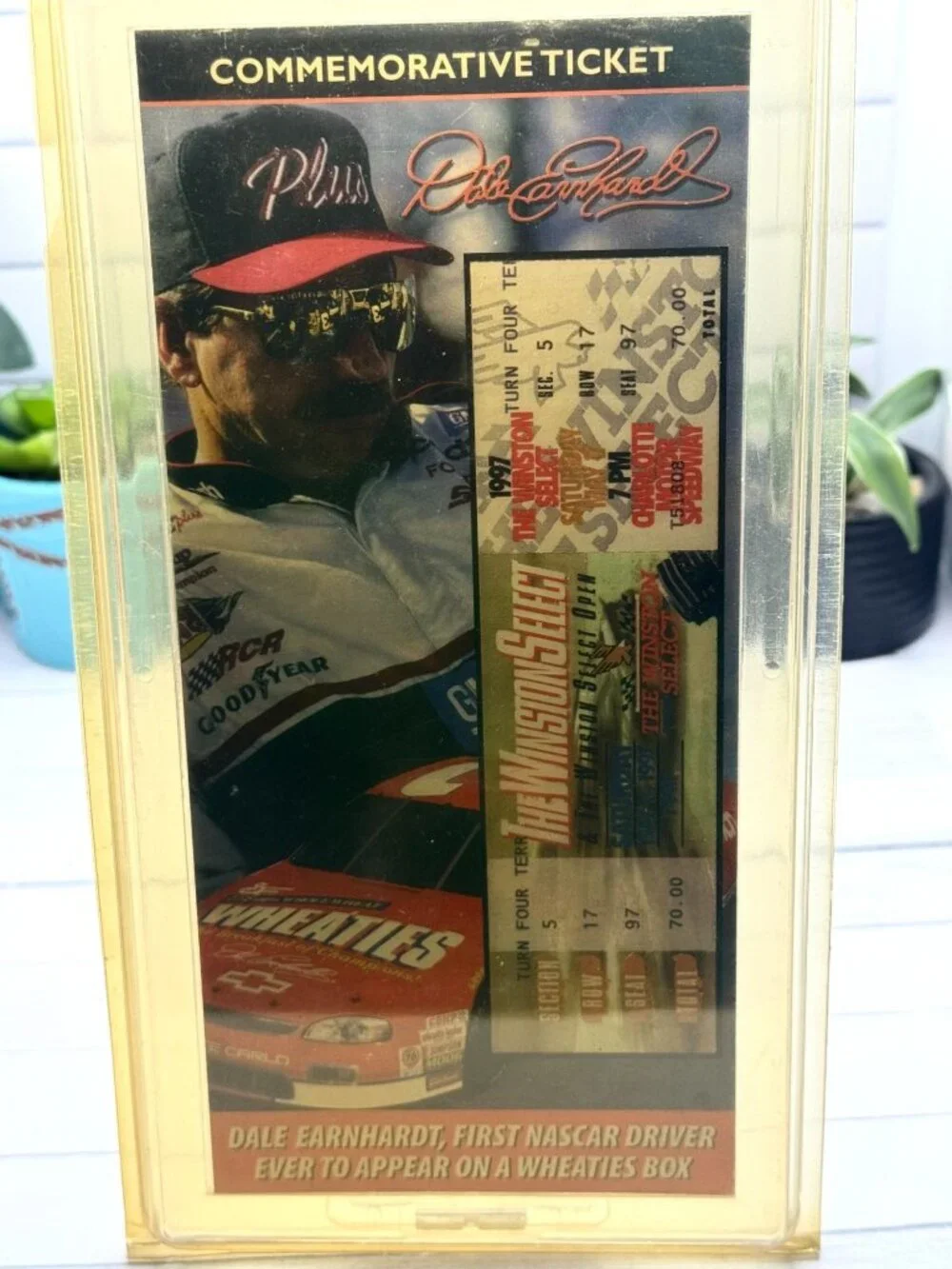 Dale Earnhardt 1997 Commemorative Ticket NASCAR Limited Edition